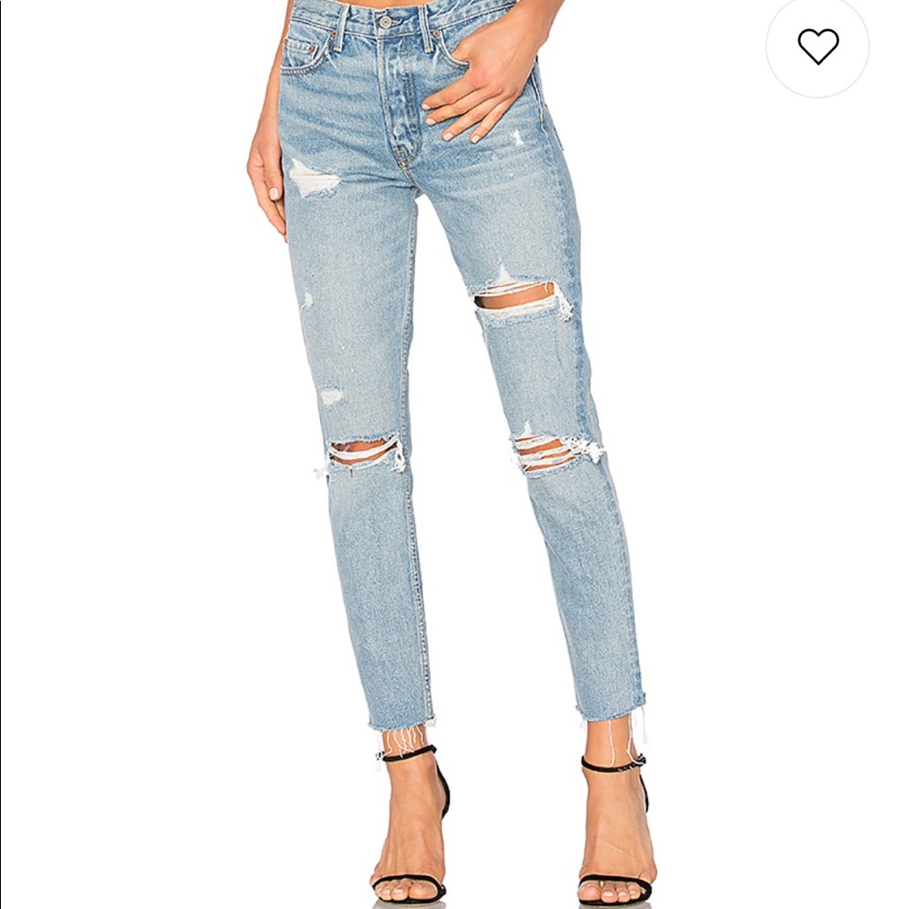 Grlfrnd Karolina High-Rise Skinny w/ Butt Slit